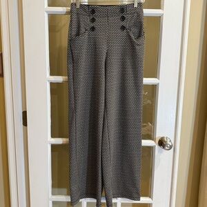 Max Studio Women’s Pants Boho Geometric Print Pull on Pants with Pockets Small